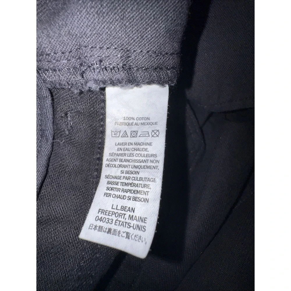 LL Bean Men's Jeans Comfort Waist Black Size 46X23 Hemmed Stretch Short Inseam